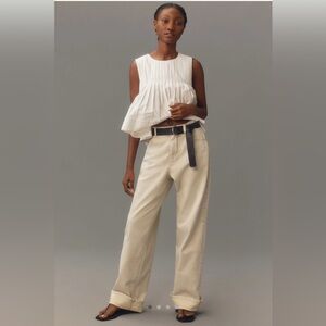 Anthropologie - Pilcro - Cuffed Oversized High-Rise Wide-Leg Jean